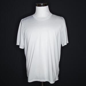 Lot of 2 Men's Patagonia Capilene Cool T-Shirt White / Striped Green Sz Large